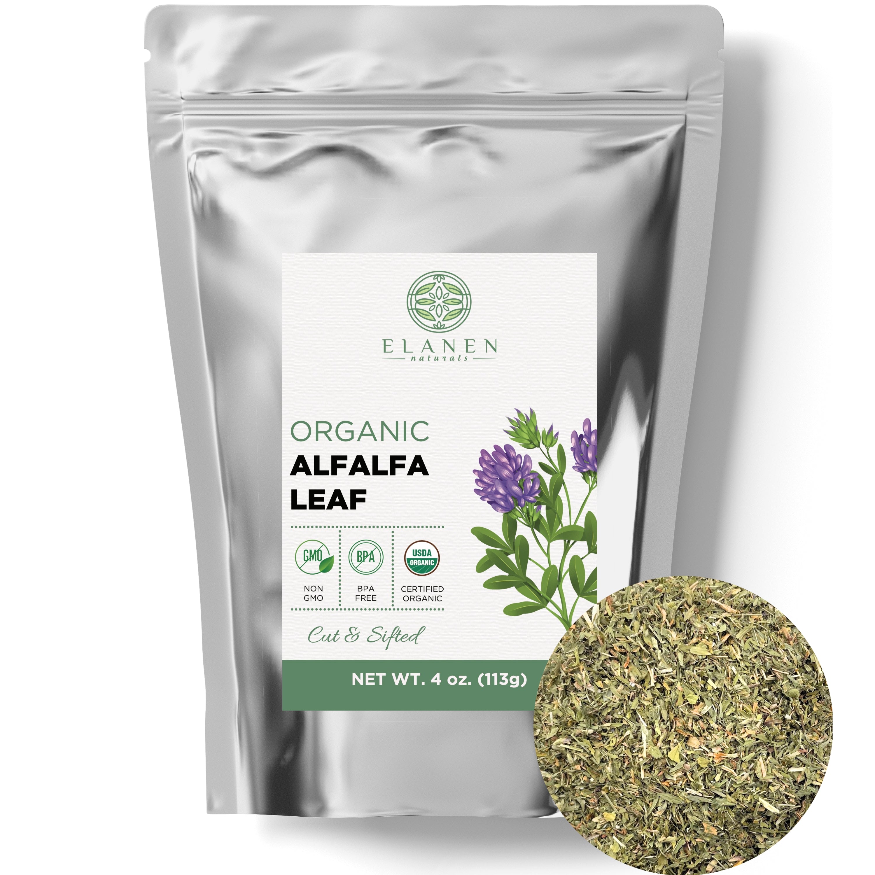 organic alfalfa leaf