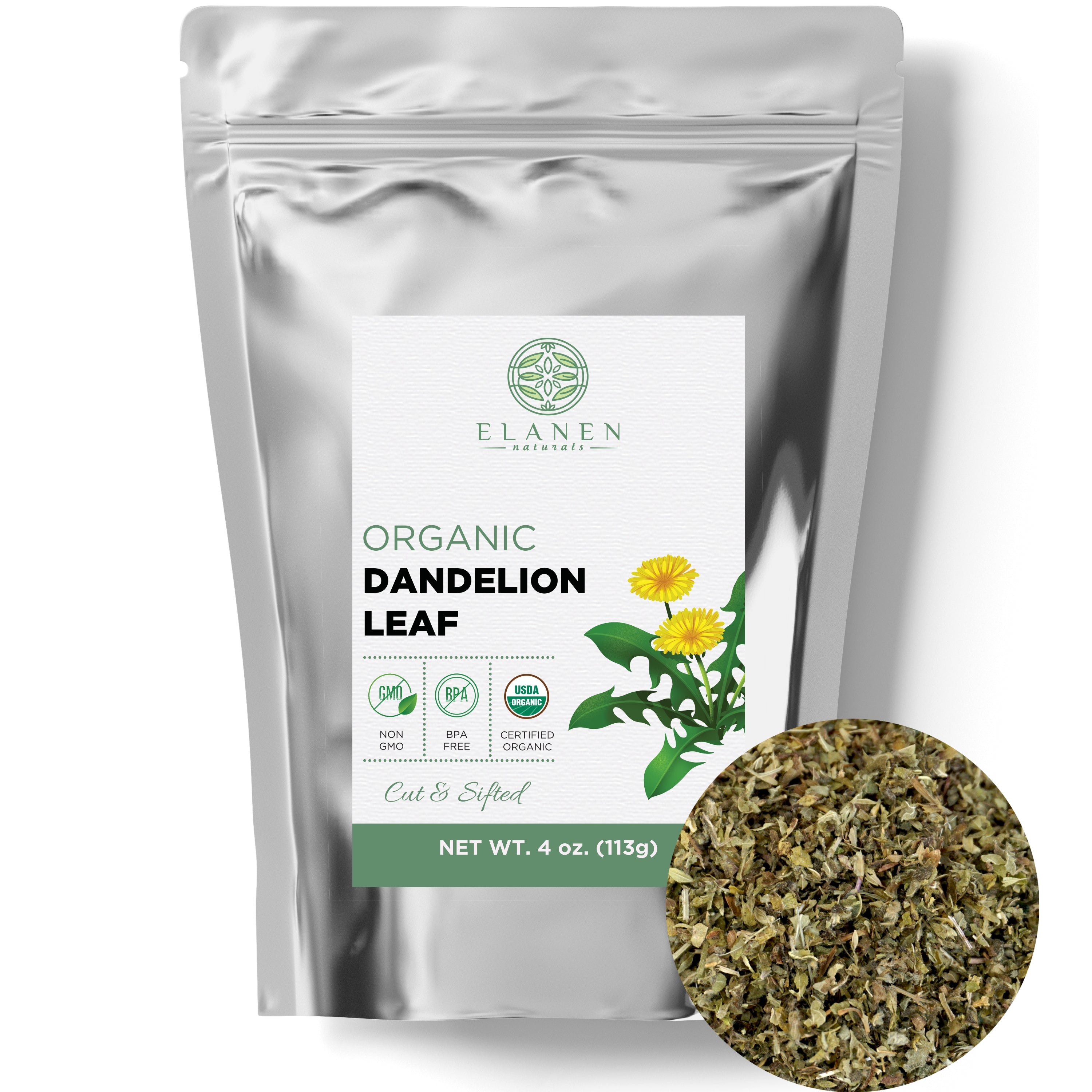 organic dandelion leaf