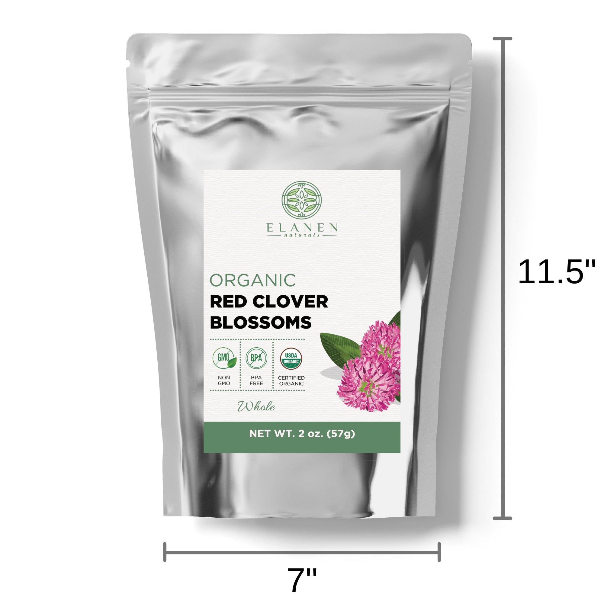 organic red clover blossoms