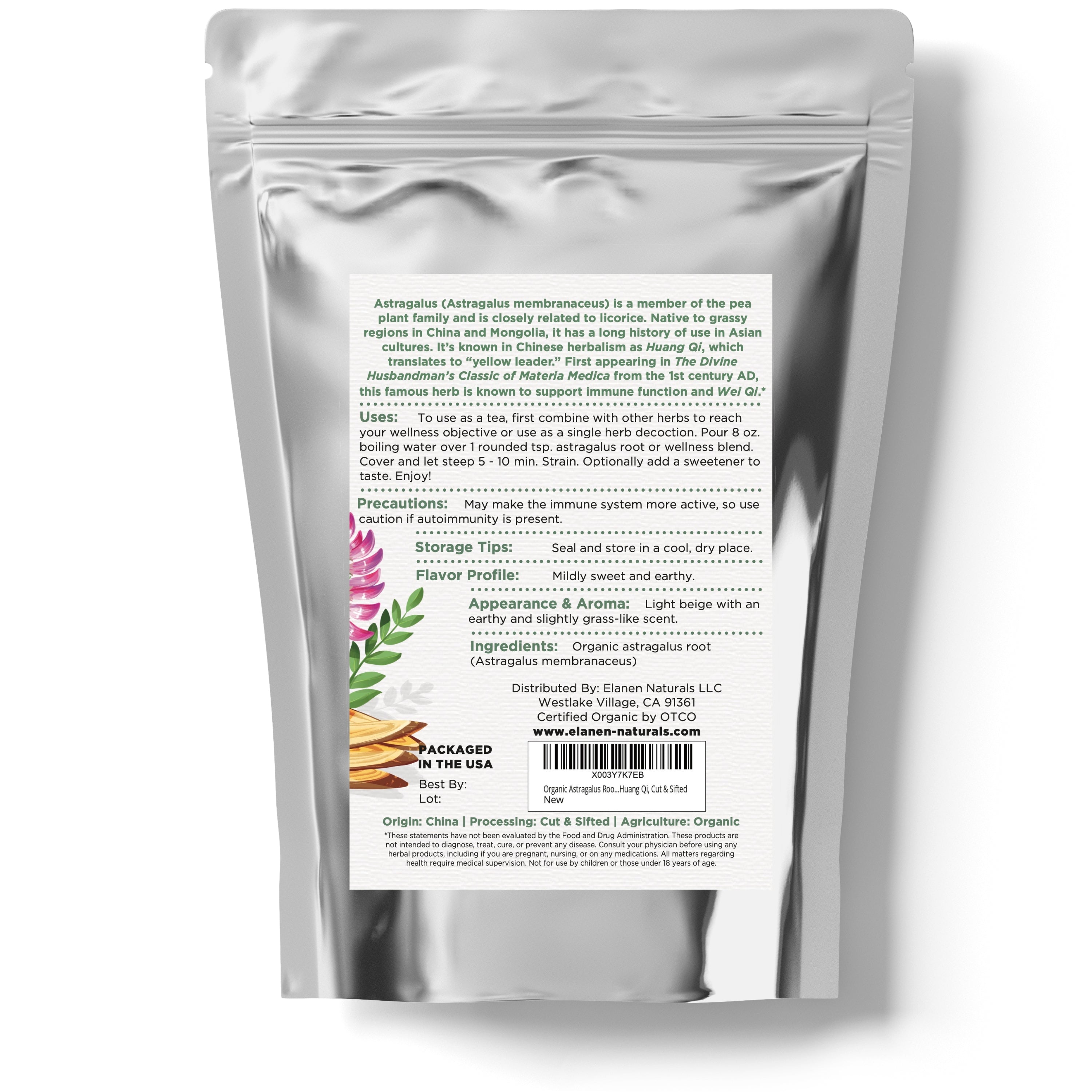 organic astragalus root